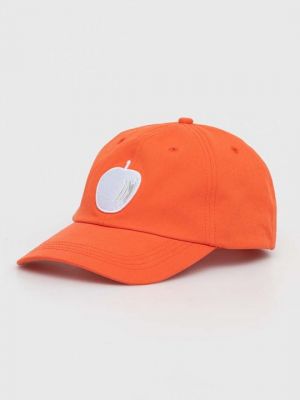 Хлопковая кепка United Colors Of Benetton оранжевая