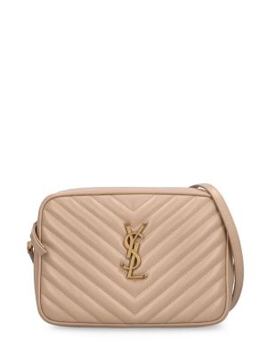 Lær farget veske Saint Laurent beige