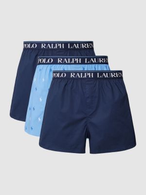 Bokserki plecione Polo Ralph Lauren niebieskie