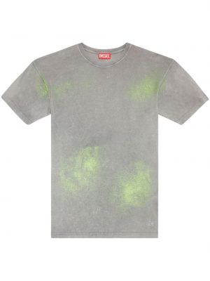 T-shirt mit print Diesel grau