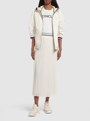 Plisovaná dlhá sukňa Moncler biela