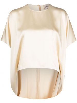 Satynowa bluzka asymetryczna Semicouture biała