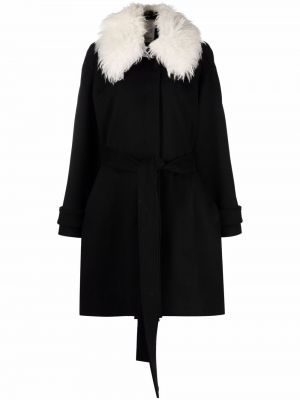 Palton de blană Stella Mccartney negru