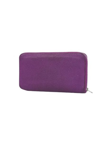 Cartera de cuero Hermès Vintage violeta