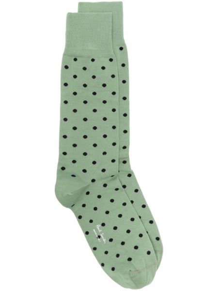 Čarape na točke s printom Paul Smith zelena