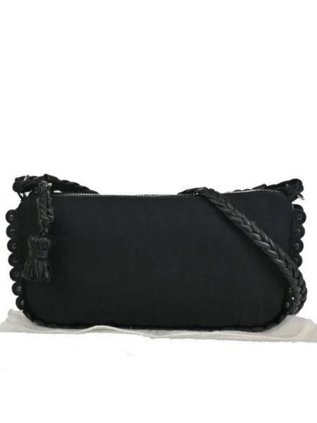 Bolsa de hombro de cuero Dior Vintage negro