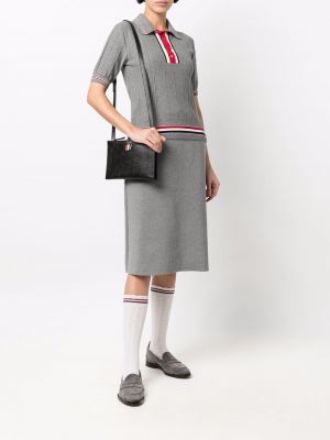 Midi sukně Thom Browne šedé