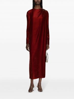 Sukienka wieczorowa drapowana Lanvin czerwona