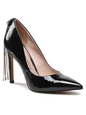 Полуотворени обувки с ток Rinascimento черно