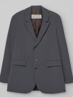 Однотонный пиджак Loreak Mendian серый