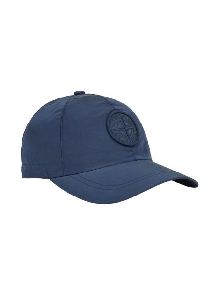 Nylonowa czapka z daszkiem Stone Island niebieska