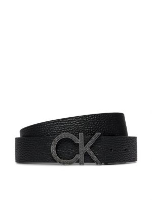 Pasek skórzany dwustronny Calvin Klein czarny