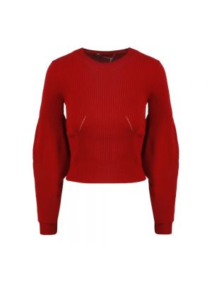 Sweter z okrągłym dekoltem Stella Mccartney czerwony
