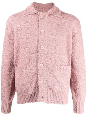 Cardigan en tricot avec manches longues System rose