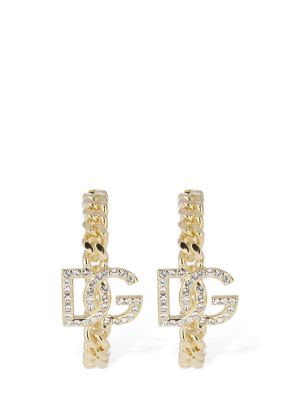 Kolczyki z kryształkami Dolce And Gabbana złote