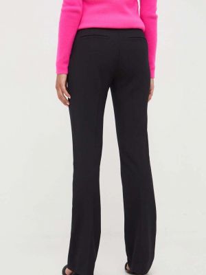 Jednobarevné kalhoty s vysokým pasem Pinko černé