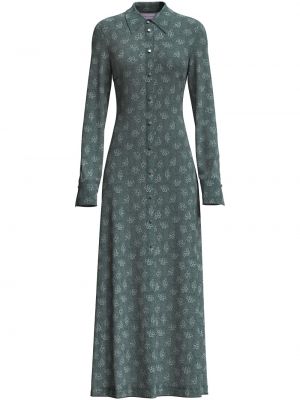 Μάξι φόρεμα ζακάρ Margherita Maccapani πράσινο