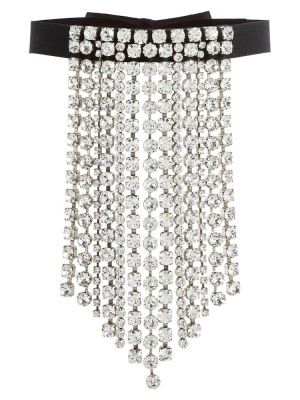 Krištáľový náhrdelník so strapcami Isabel Marant strieborná