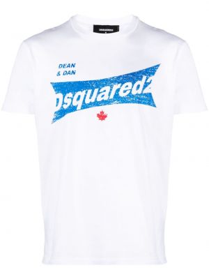 Памучна тениска с принт Dsquared2
