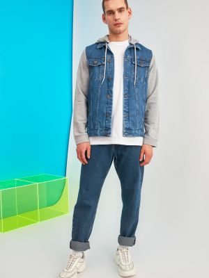 Pletená džínová bunda Trendyol