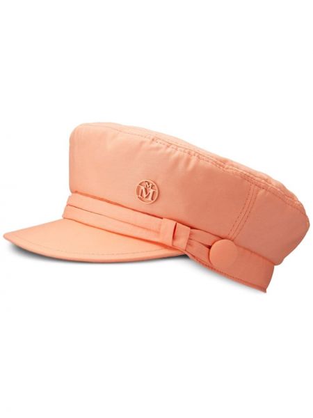 Памучна шапка с козирки Maison Michel оранжево