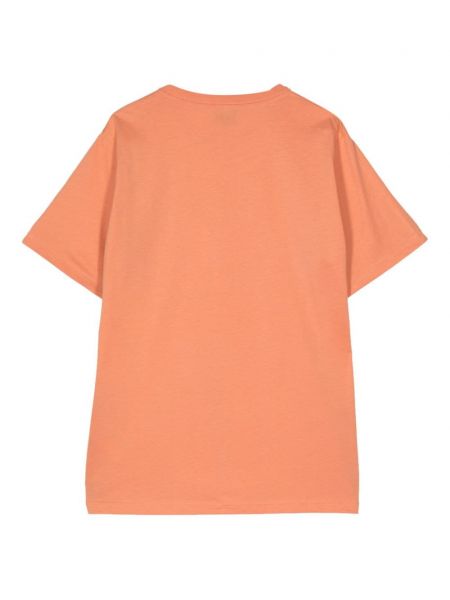 Raštuotas medvilninis marškinėliai su zebro raštu Ps Paul Smith oranžinė