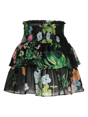 Květinové sukně s potiskem Cynthia Rowley černé