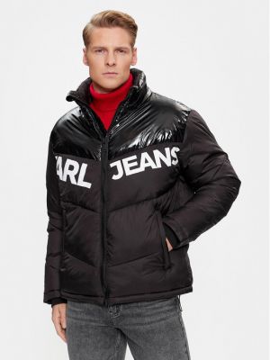 Priliehavá páperová bunda Karl Lagerfeld Jeans čierna