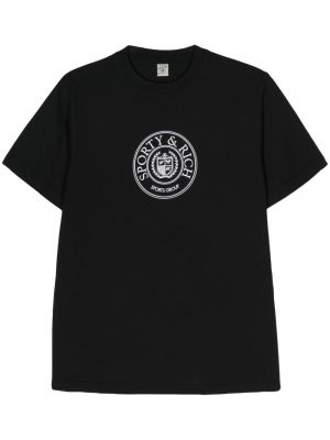 T-shirt aus baumwoll Sporty & Rich schwarz