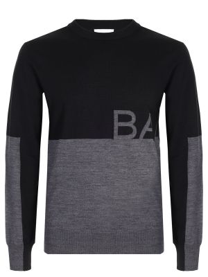 Шерстяной длинный свитер Baldessarini серый