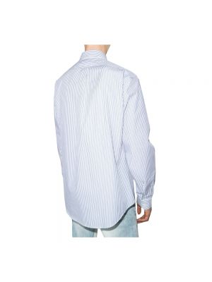 Camisa de algodón a rayas Maison Margiela azul