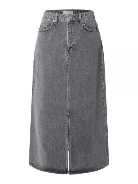 Denimnederdel Selected Femme grå