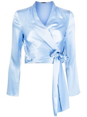 Копринена блуза Voz синьо