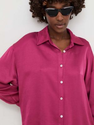 Копринена риза Answear Lab розово