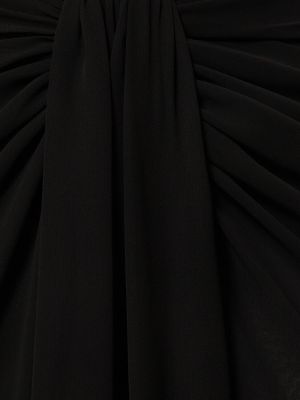 Drapovaný dlhá sukňa Mônot čierna