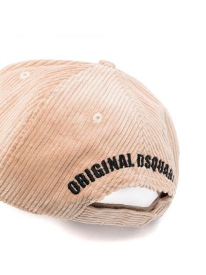 Haftowana czapka z daszkiem sztruksowa Dsquared2
