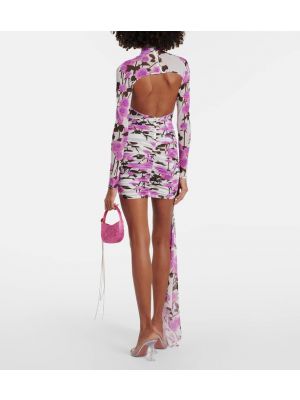 Obleka s cvetličnim vzorcem David Koma
