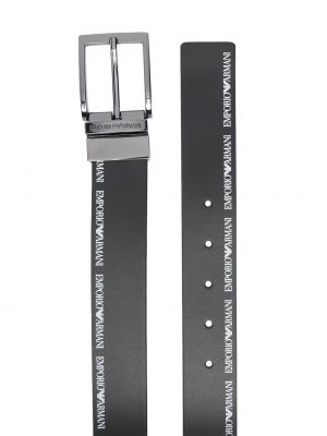 Beidseitig tragbare leder gürtel mit print Emporio Armani schwarz