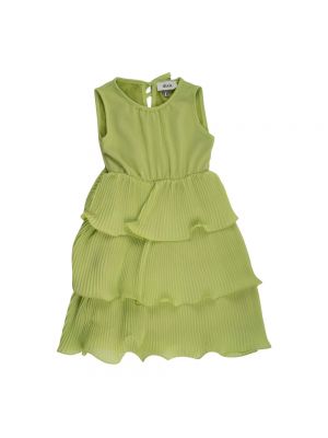 Sukienka mini bawełniana plisowana Dixie zielona