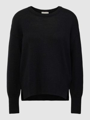 Dzianinowy sweter z kaszmiru Milano Italy czarny