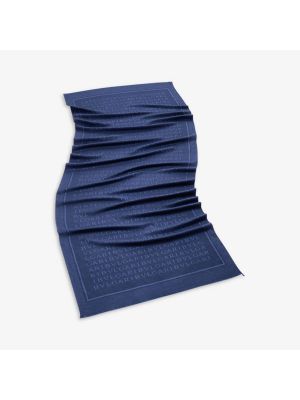 Шелковый шерстяной шарф Bvlgari синий