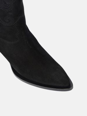 Semišové kotníkové boty Etro černé