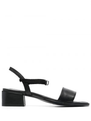 Volnene usnjene sandali z odprtimi petami Paloma Wool črna