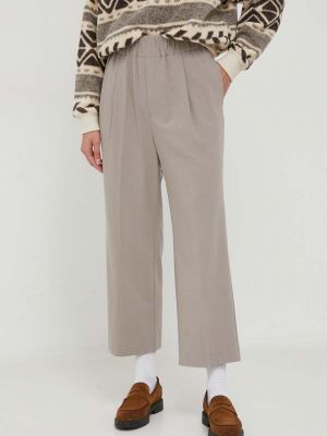 Spodnie z wysoką talią Sisley szare