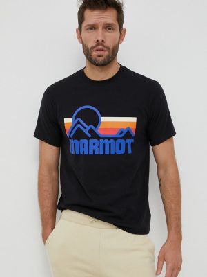 Тениска с дълъг ръкав с принт Marmot черно