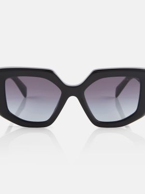 Oversize saulesbrilles Prada melns