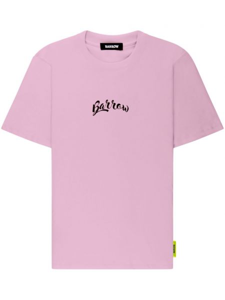 Pamučna majica s printom Barrow ružičasta