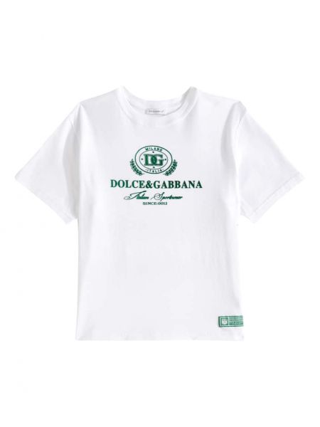 Trøje bomuld t-shirt for drenge Dolce&gabbana Kids hvid