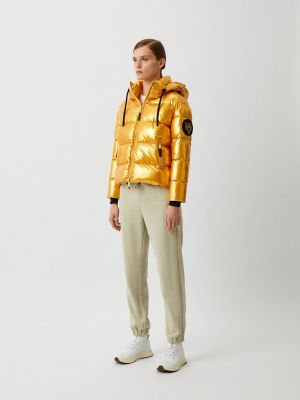 Утепленная демисезонная куртка Plein Sport золотая
