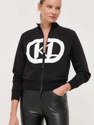 Bluza rozpinana z nadrukiem Karl Lagerfeld czarna